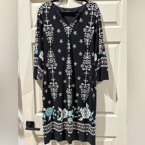 Glamour Black and White Floral Dress